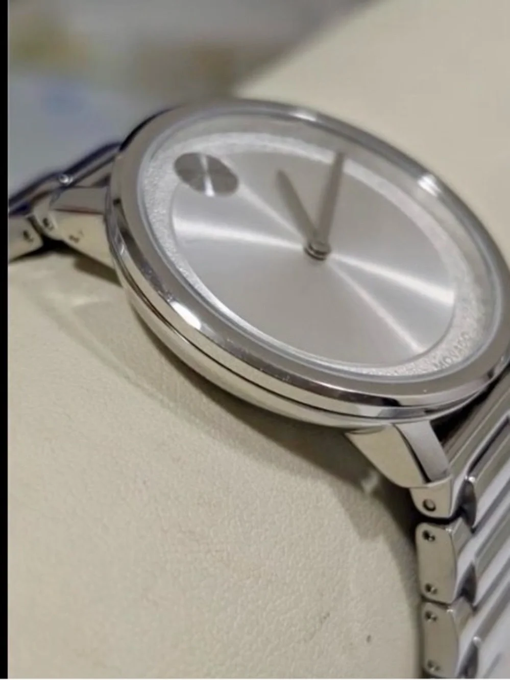 Movado Stainless Steel Silver Museum Dial Watch